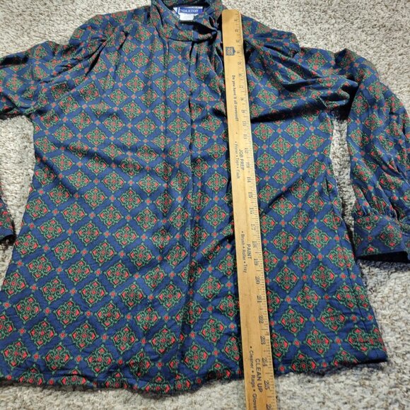 Vintage Pendleton Blouse Womens 8 Button Up Paisley High Neck Long Sleeve Top - Picture 5 of 7